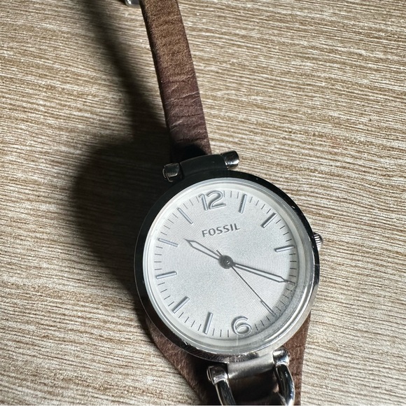 Fossil Georgia ES3060 Brown Leather Strap Watch - Picture 1 of 4